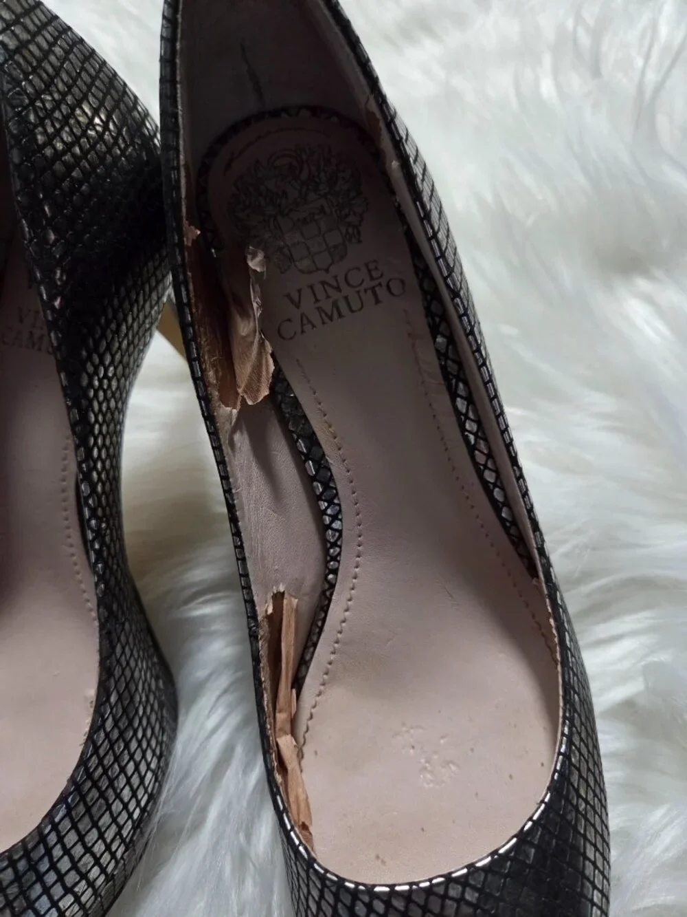 Vince Camuto Silver Metallic Platform Heels